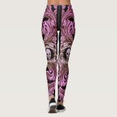 Goth Roze Ornament met Schedel Leggings (Achterkant)