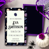 Goth Skeleton Inspiré Douche Invitation