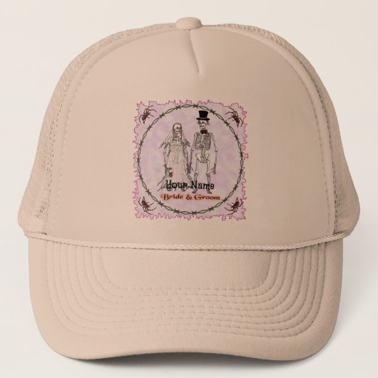 Goth Skeleton Mariage casquettes  (Devant)