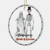 Goth Skeleton ornements Mariages (Gauche)