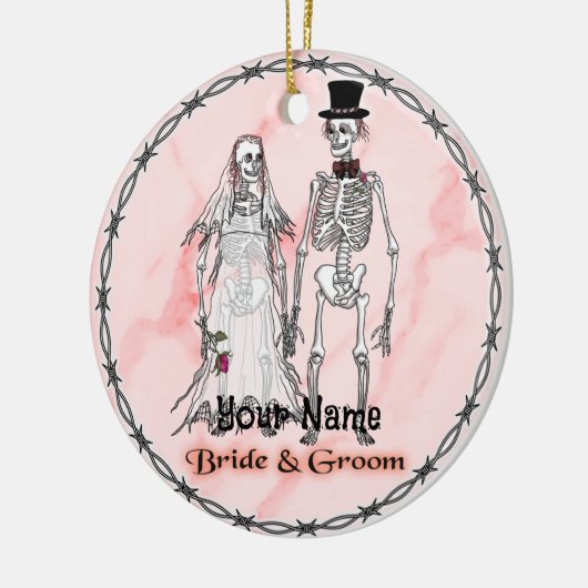 Goth Skeleton ornements Mariages (Gauche)