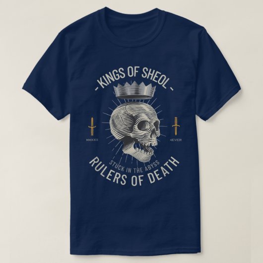 Goth Skeleton Skull Kings of Sheol T-Shirt (Design devant)