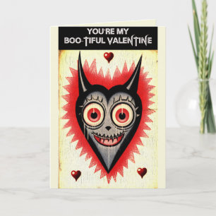 Goth Spooky Valentijnsdag Vampier Hart Kaart