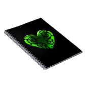 Goth St. Patrick's Day Green Heart Carnet (Côté Droit)