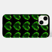 Goth St. Patrick's Day Green Heart iPhone 6 Coque (Verso (horizontal))