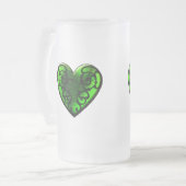 Goth St. Patrick's Day Green Heart Mug (Devant gauche)