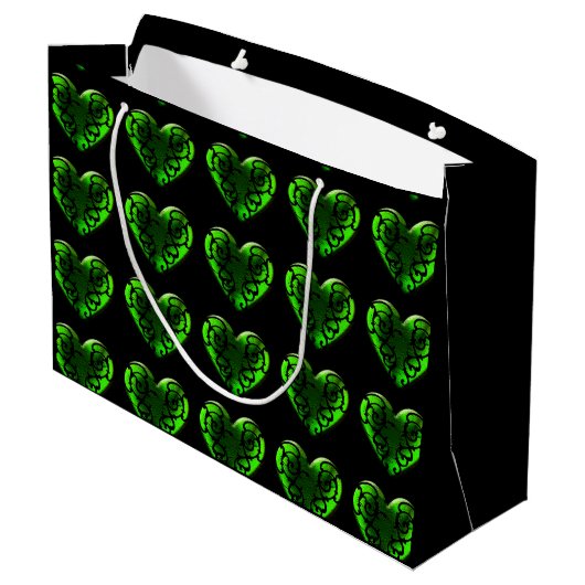 Goth St. Patrick's Day Sac Coeur Vert (Dos Angle)