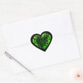 Goth St. Patrick's Day Sticker Coeur Vert (Enveloppe)