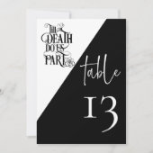 Goth Till Death Do Us Part Mariage Numéro de table (Devant)