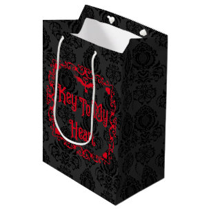 Goth Valentijn Sleutel Tot Mijn Hart Rood Medium Cadeauzakje