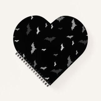 Goth Vampier Vleermuizen Hartvorm Spiral Notebook Notitieboek