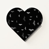 Goth Vampire chauves-souris forme coeur Carnet spi (Dos)