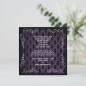 Goth victorien violet Imprimer Invitation (Debout devant)