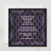 Goth victorien violet Imprimer Invitation (Devant)