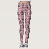 GOTH VOIR AUCUN MAL CEMETERY SKELETON LEGGINGS Rép (Devant)