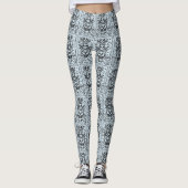 GOTH VOIR AUCUN MAL CEMETERY SKELETON LEGGINGS Rép (Devant)