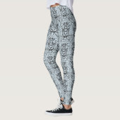 GOTH VOIR AUCUN MAL CEMETERY SKELETON LEGGINGS Rép (Gauche)
