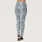 GOTH VOIR AUCUN MAL CEMETERY SKELETON LEGGINGS Rép (Dos)