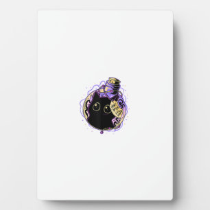 Goth Zwarte Kat Shirt Halloween Kat Boze Heks Kat Fotoplaat