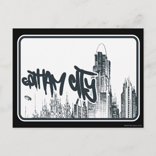 Gotham City Sticker Briefkaart (Voorkant)