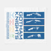 Gotham Knights Gezichtspanelen Fleece Deken (Voorkant (Horizontaal))