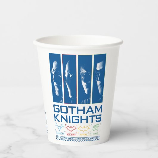 Gotham Knights Gezichtspanelen Papieren Bekers (Voorkant)