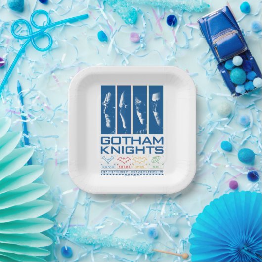 Gotham Knights Gezichtspanelen Papieren Bordje (Feest)