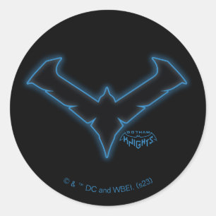Gotham Knights Nachtelijke Logo Ronde Sticker