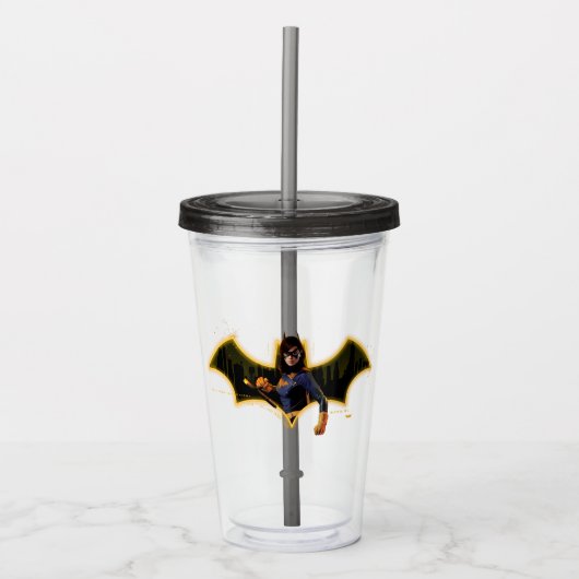 Gotham Ridders Batgirl in Logo Acryl Drinkbeker (Voorkant)