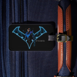 Gotham Ridders Nightwing in Logo Bagagelabel