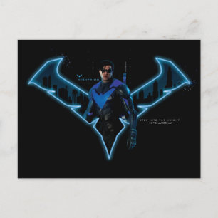 Gotham Ridders Nightwing in Logo Briefkaart