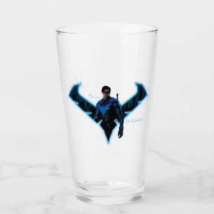 Gotham Ridders Nightwing in Logo Glas