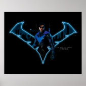 Gotham Ridders Nightwing in Logo Poster (Voorkant)