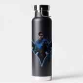 Gotham Ridders Nightwing in Logo Waterfles (Links)