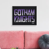 Gotham Ridders Silhouetten in Titel Canvas Afdruk (Insitu (Woonkamer))