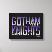 Gotham Ridders Silhouetten in Titel Canvas Afdruk (Voorkant)