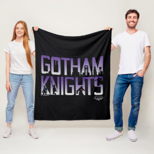 Gotham Ridders Silhouetten in Titel Fleece Deken