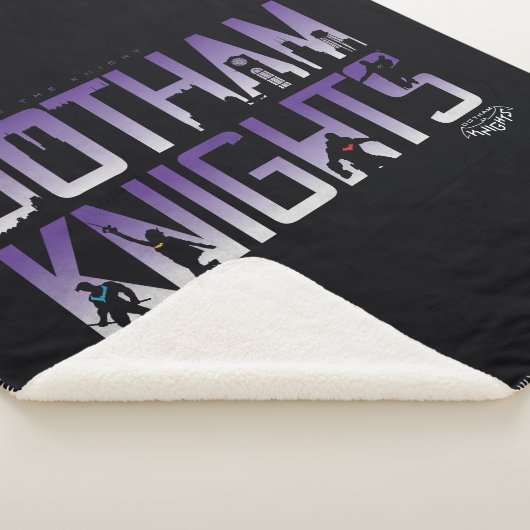 Gotham Ridders Silhouetten in Titel Sherpa Deken (3/4)