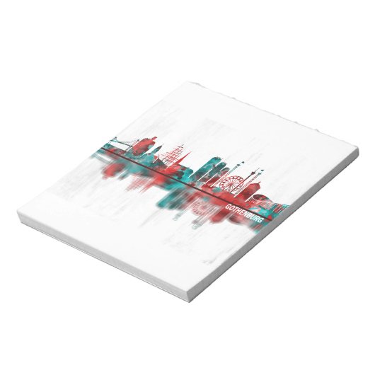 Gothenburg Zweden Skyline Notitieblok (Gedraaid)