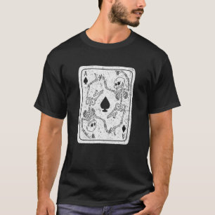 Gothic Ace of Spades Skeleton Grunge Punk Satanic T-shirt