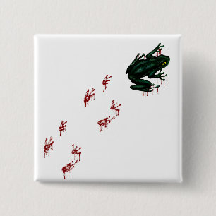 Gothic Amphibian Vierkante Button 5,1 Cm