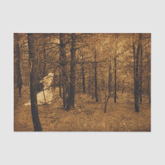 Gothic  Angel Brown Forest Trees Tissuepapier (Voorkant)