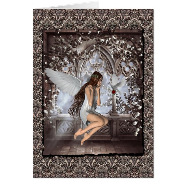 Gothic Angel en haar hond (Voorkant)