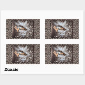Gothic Angel en haar hond Rechthoekige Sticker (Vel)