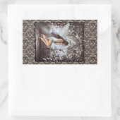 Gothic Angel en haar hond Rechthoekige Sticker (Tas)