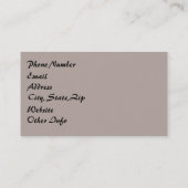 Gothic Angel en haar hond Visitekaartje (Achterkant)