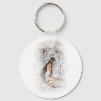 Gothic Angel en her Dove Vignette Sleutelhanger