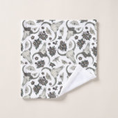 Gothic Animal Skull met Flowers Pattern Bad Handdoek (Wasdoekje)