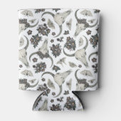 Gothic Animal Skull met Flowers Pattern Blikjeskoeler (Voorkant)