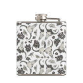 Gothic Animal Skull met Flowers Pattern Heupfles (Achterkant)